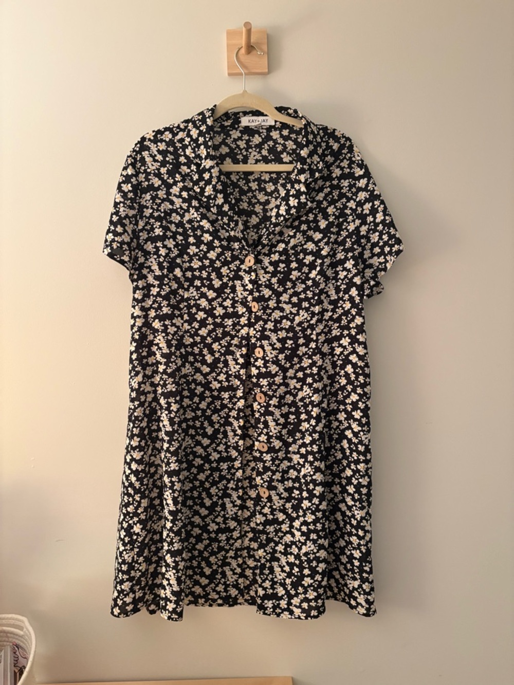 Floral shirt dress